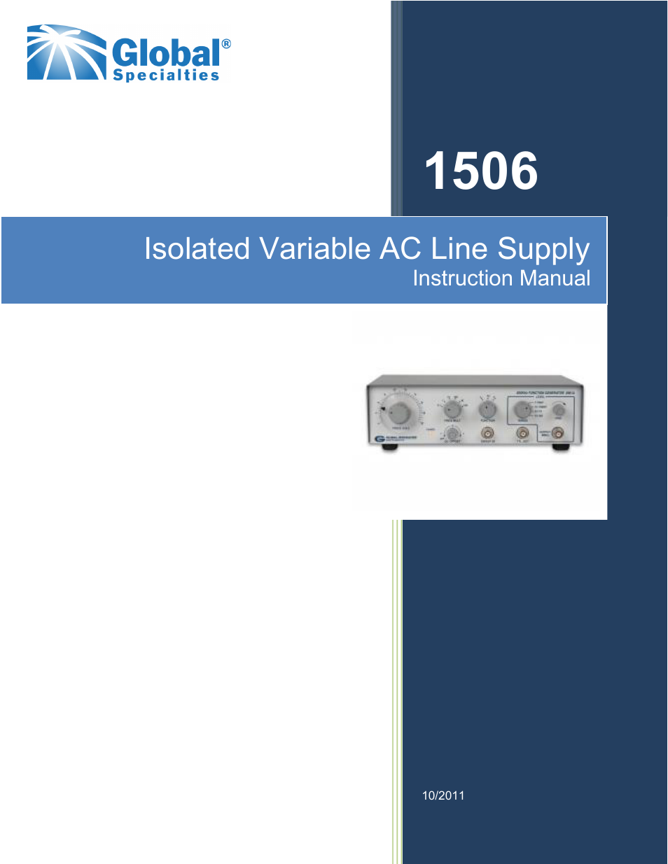 Global Specialties 1506 User Manual | 13 pages