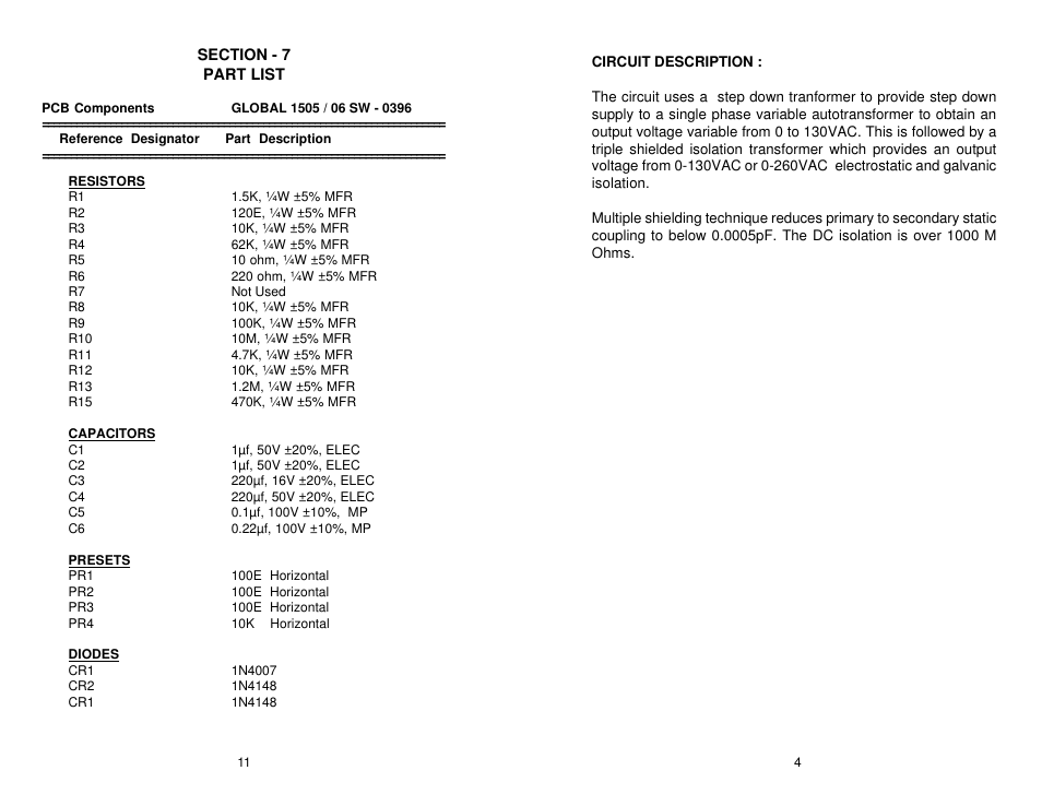 Global Specialties 1506 User Manual | Page 6 / 13