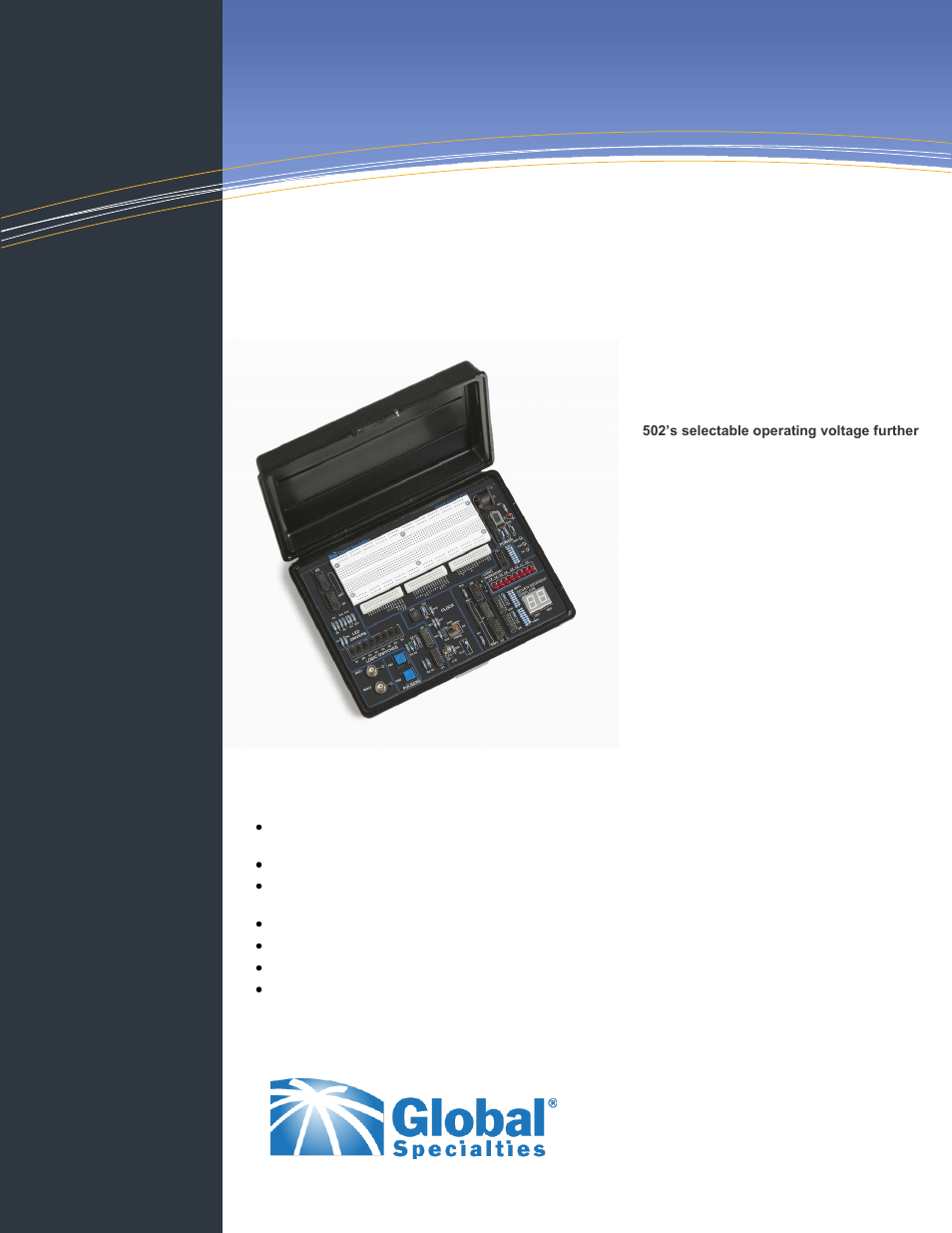 Global Specialties PB-502 - Data Sheet User Manual | 2 pages