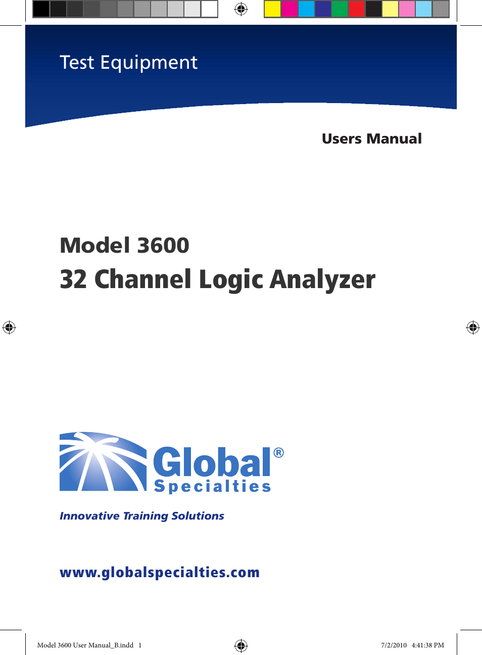 Global Specialties 3600 User Manual | 37 pages