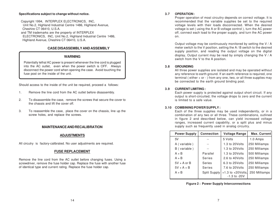 Global Specialties 1310 User Manual | Page 11 / 18