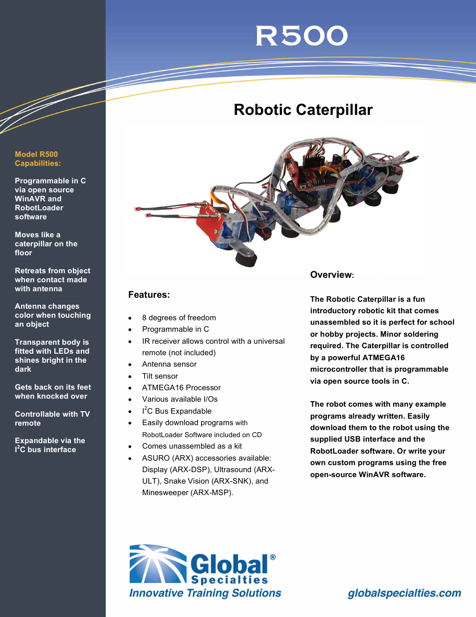 Global Specialties R500 User Manual | 2 pages
