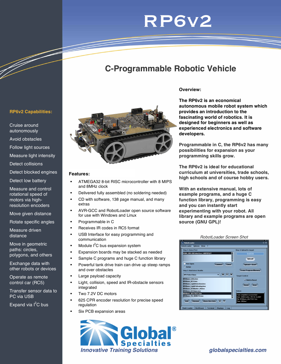 Global Specialties RP6V2 User Manual | 2 pages