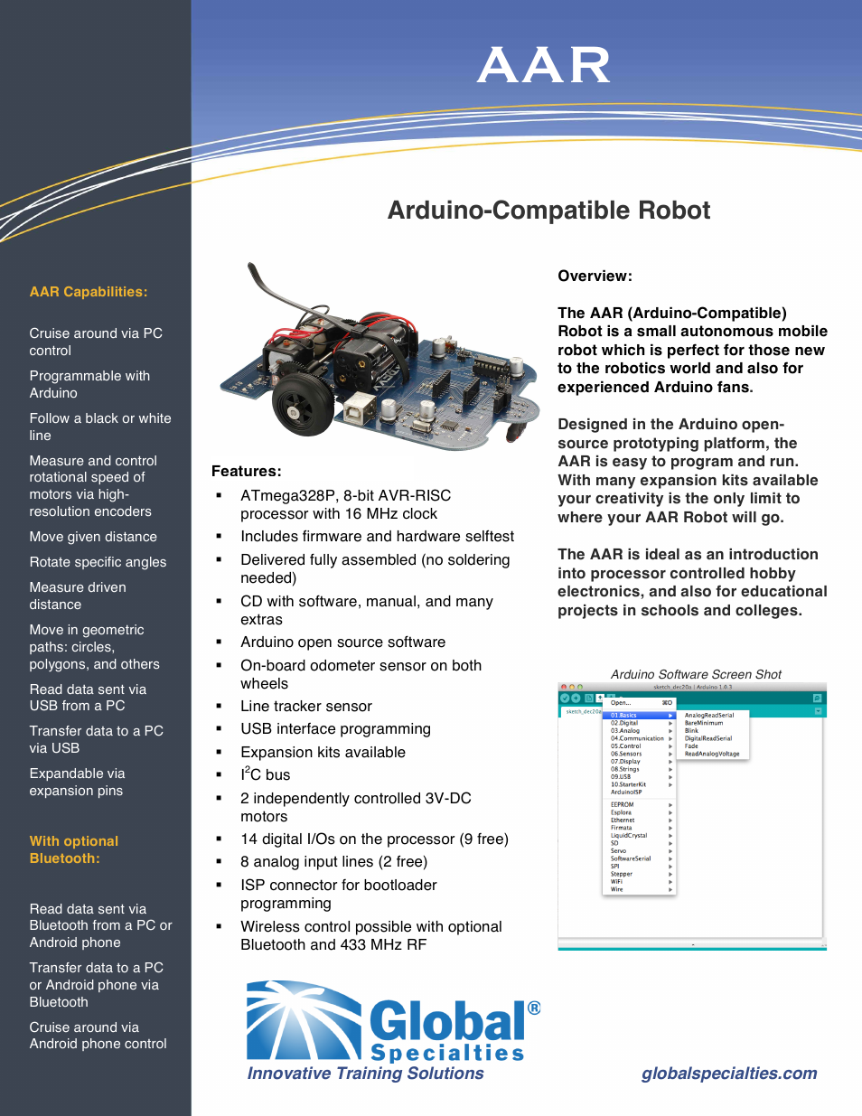 Global Specialties AAR User Manual | 2 pages