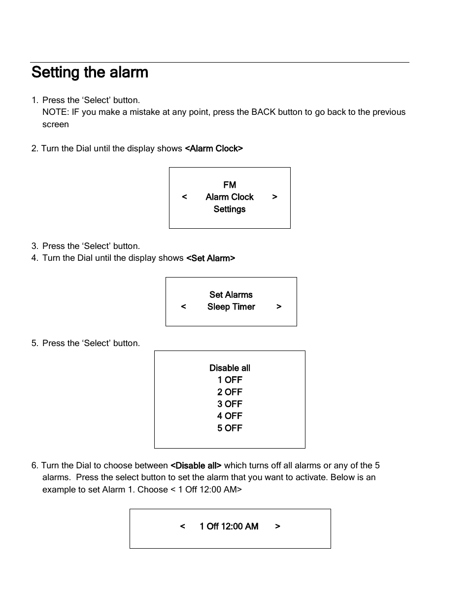 Setting the alarm | Grace Digital GDI-IRDT200 Tuner User Manual | Page 23 / 41