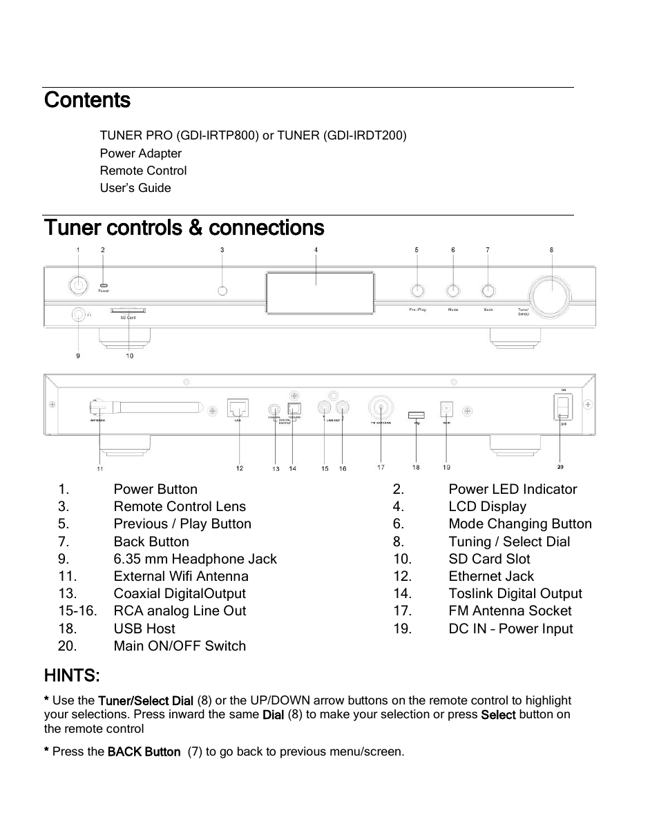Grace Digital GDI-IRDT200 Tuner User Manual | Page 9 / 41