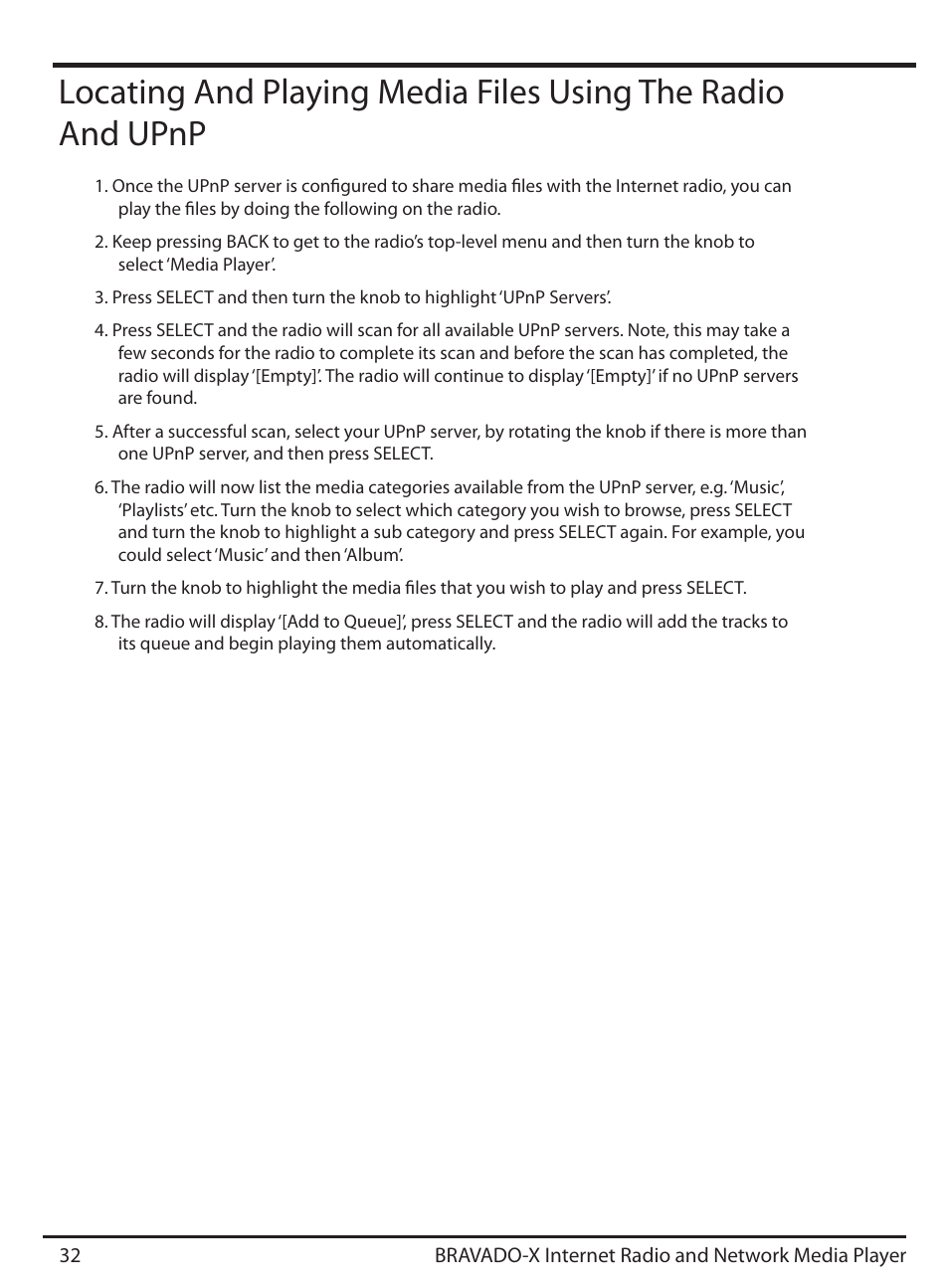 Grace Digital GDI-IRD4500 Bravado X User Manual | Page 32 / 46
