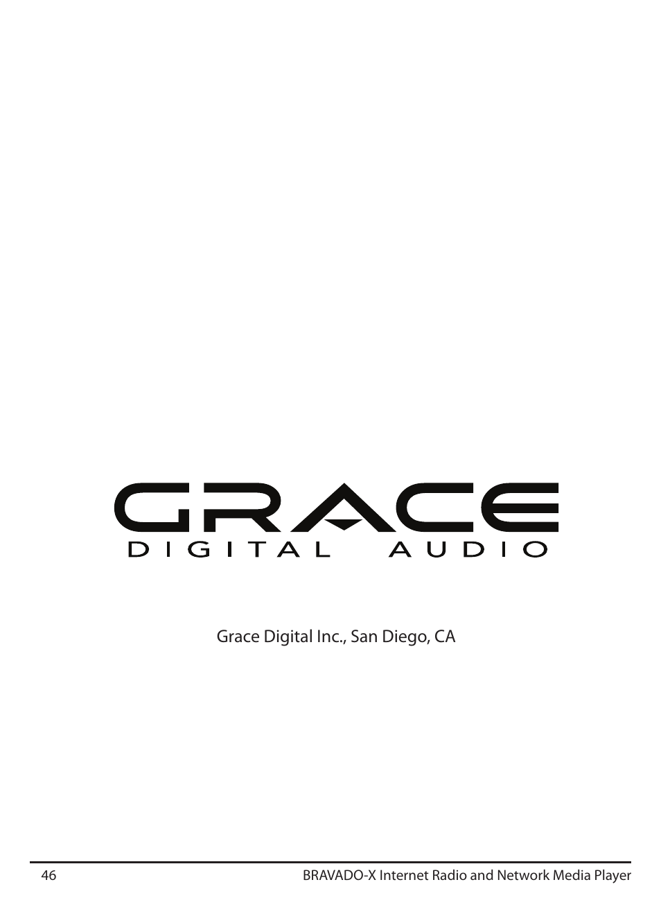 Grace Digital GDI-IRD4500 Bravado X User Manual | Page 46 / 46