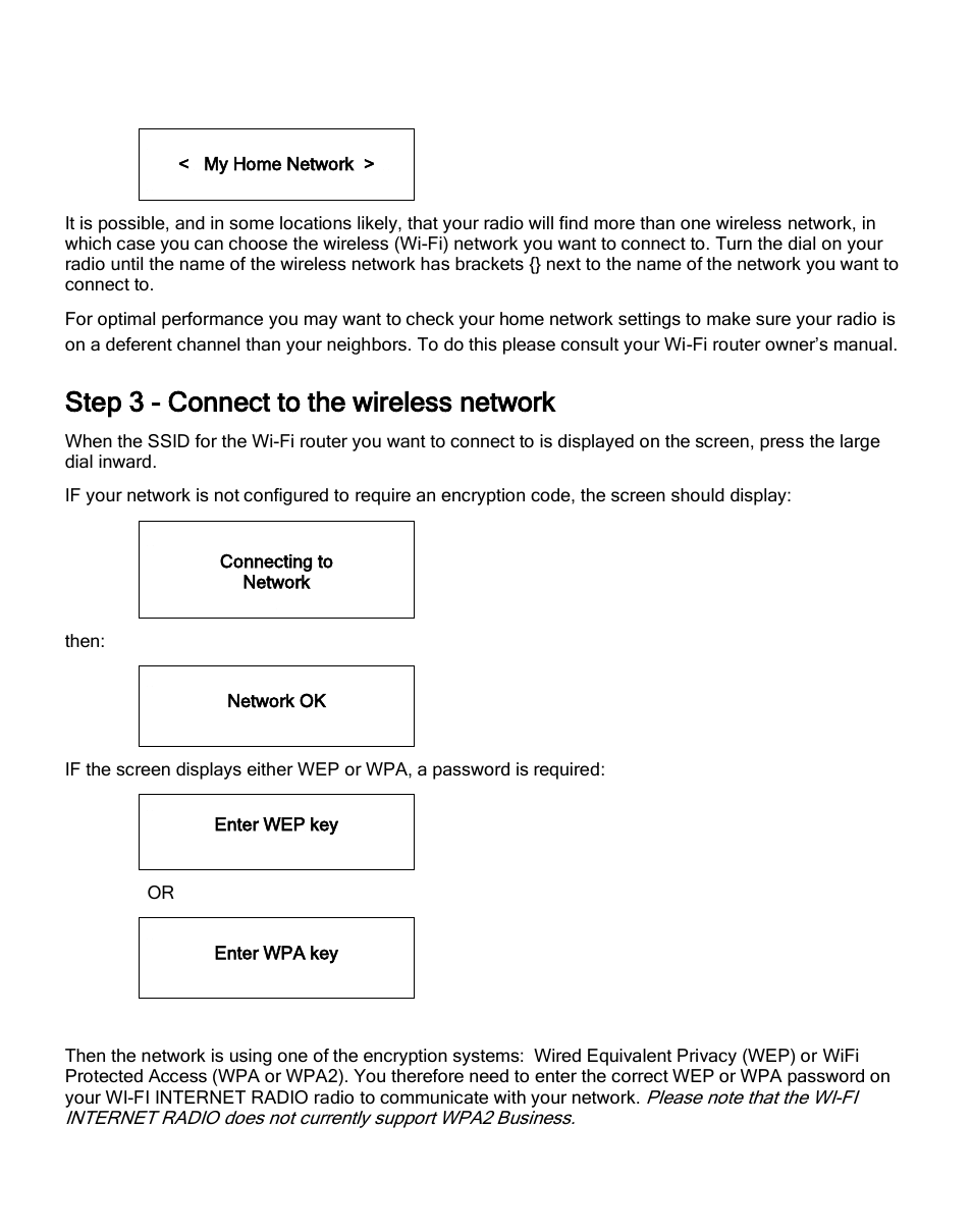 Step 3 - connect to the wireless network | Grace Digital GDI-IR2600 Innovator X User Manual | Page 15 / 52