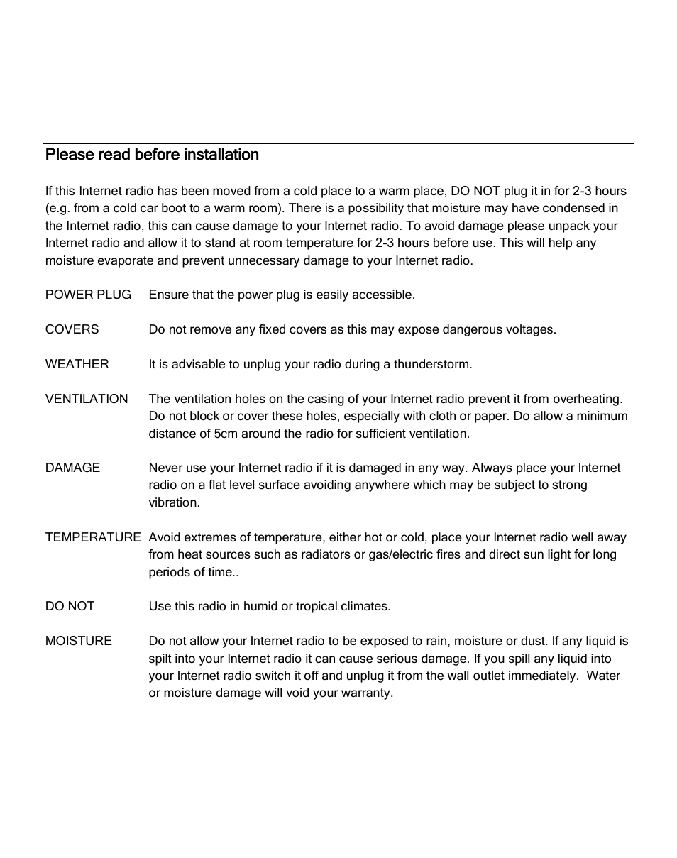 Important safety instructions and warnings | Grace Digital GDI-IR2600 Innovator X User Manual | Page 6 / 52