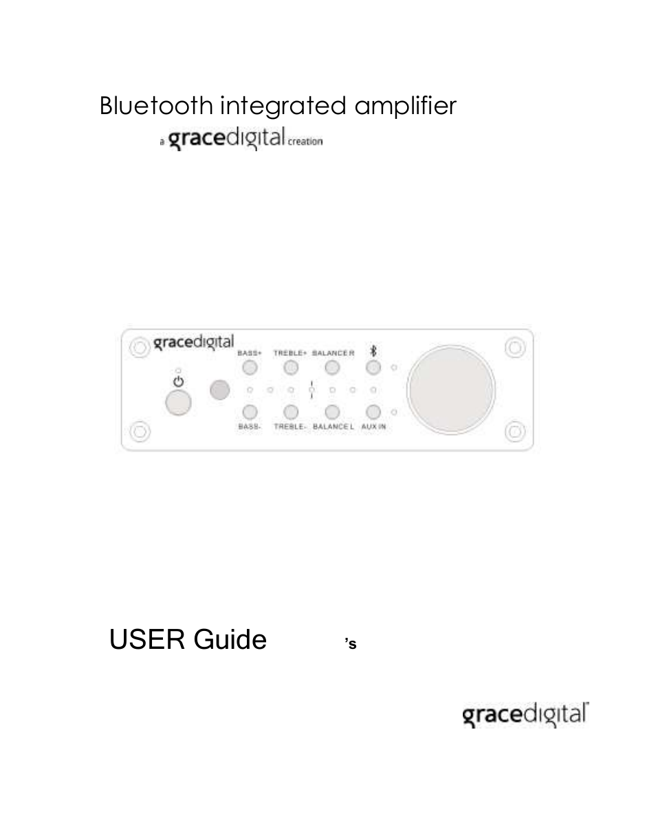 Grace Digital GDI-BTAR122 User Manual | 9 pages