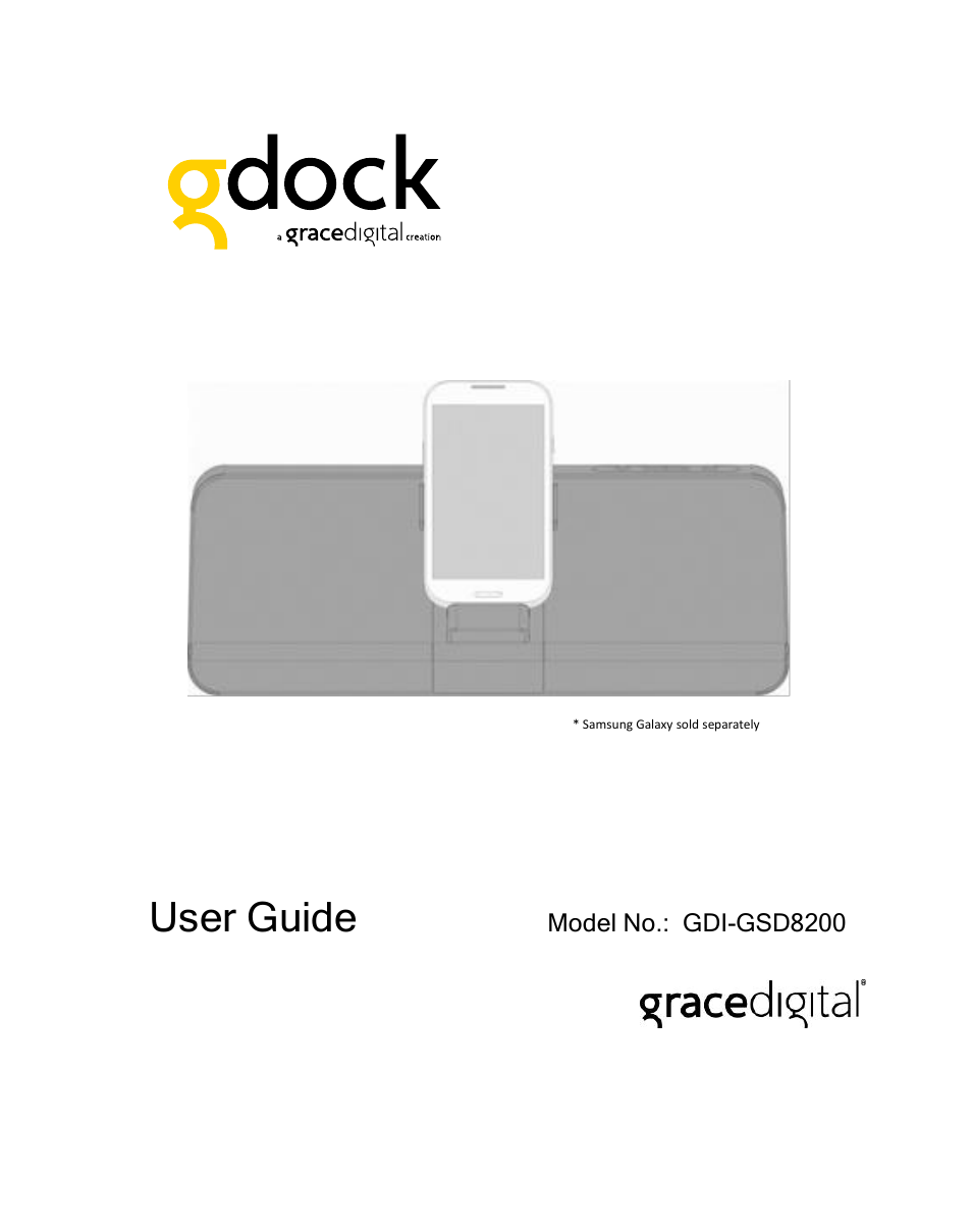 Grace Digital GDI-GSD8200 gdock User Manual | 10 pages
