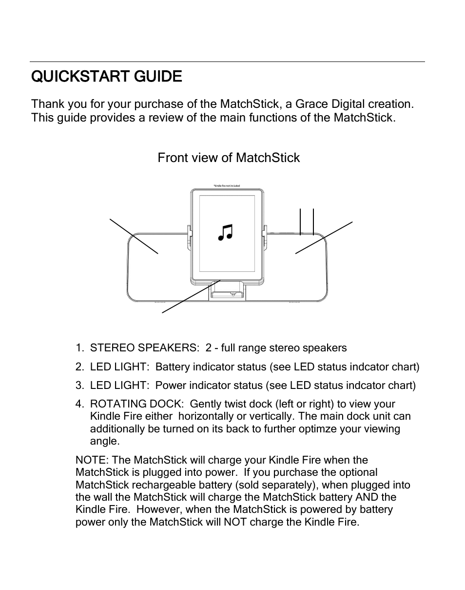 Quickstart guide | Grace Digital GDI-GFD7200 Matchstick User Manual | Page 4 / 9