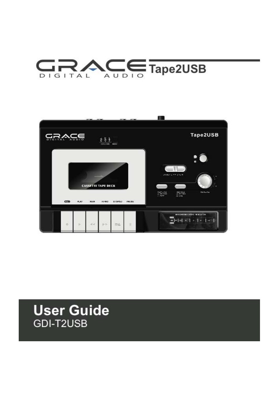 Grace Digital GDI-T2USB Tape2USB User Manual | 28 pages