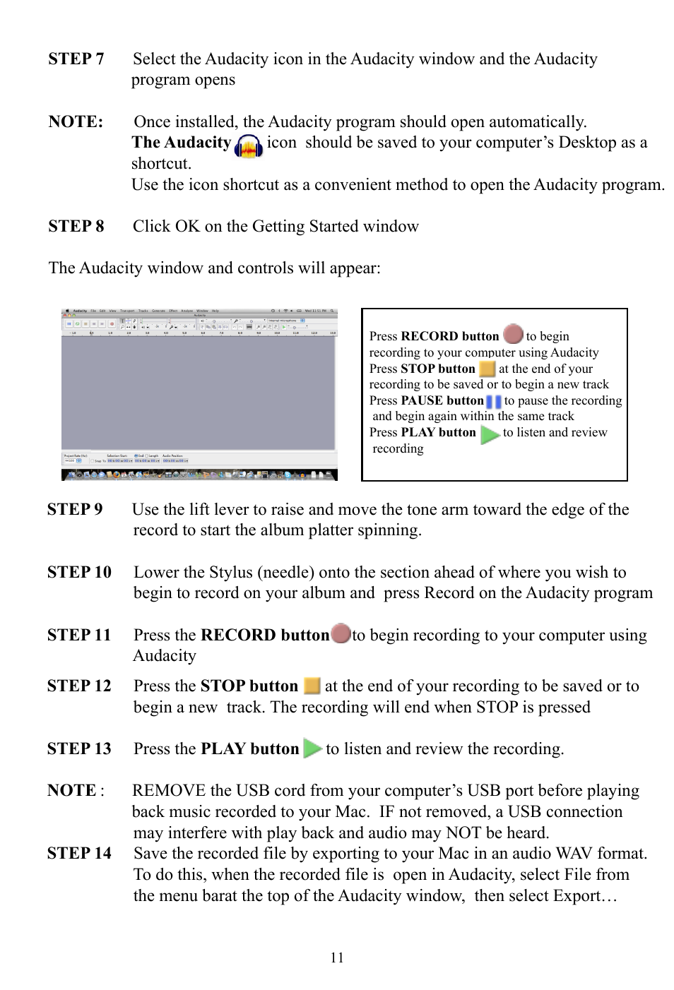 Grace Digital GDI-SW2USB Soundwriter User Manual | Page 13 / 20