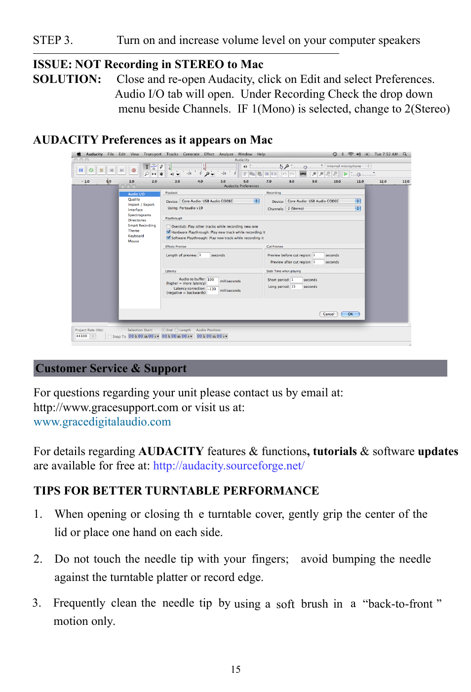 Grace Digital GDI-SW2USB Soundwriter User Manual | Page 17 / 20