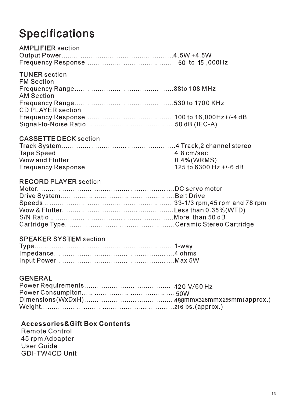 Grace Digital GDI-TW4CD Tunewriter IV User Manual | Page 14 / 16