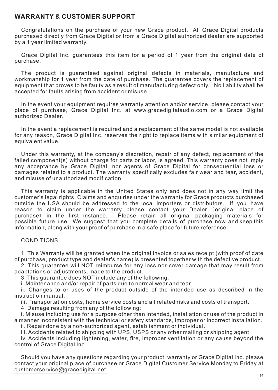 Grace Digital GDI-TW4CD Tunewriter IV User Manual | Page 15 / 16
