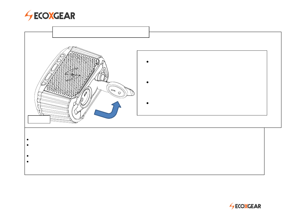 Quick start user guide, Usb & aux-in connections | ECOXGEAR EGRX600-610: ECOROX User Manual | Page 3 / 7