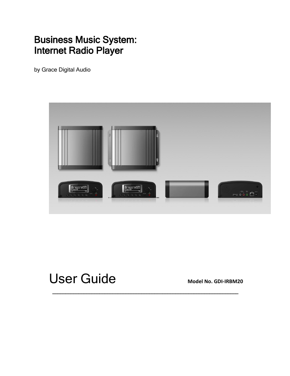 Grace Digital GDI-IRBM20 Business Music System User Manual | 40 pages