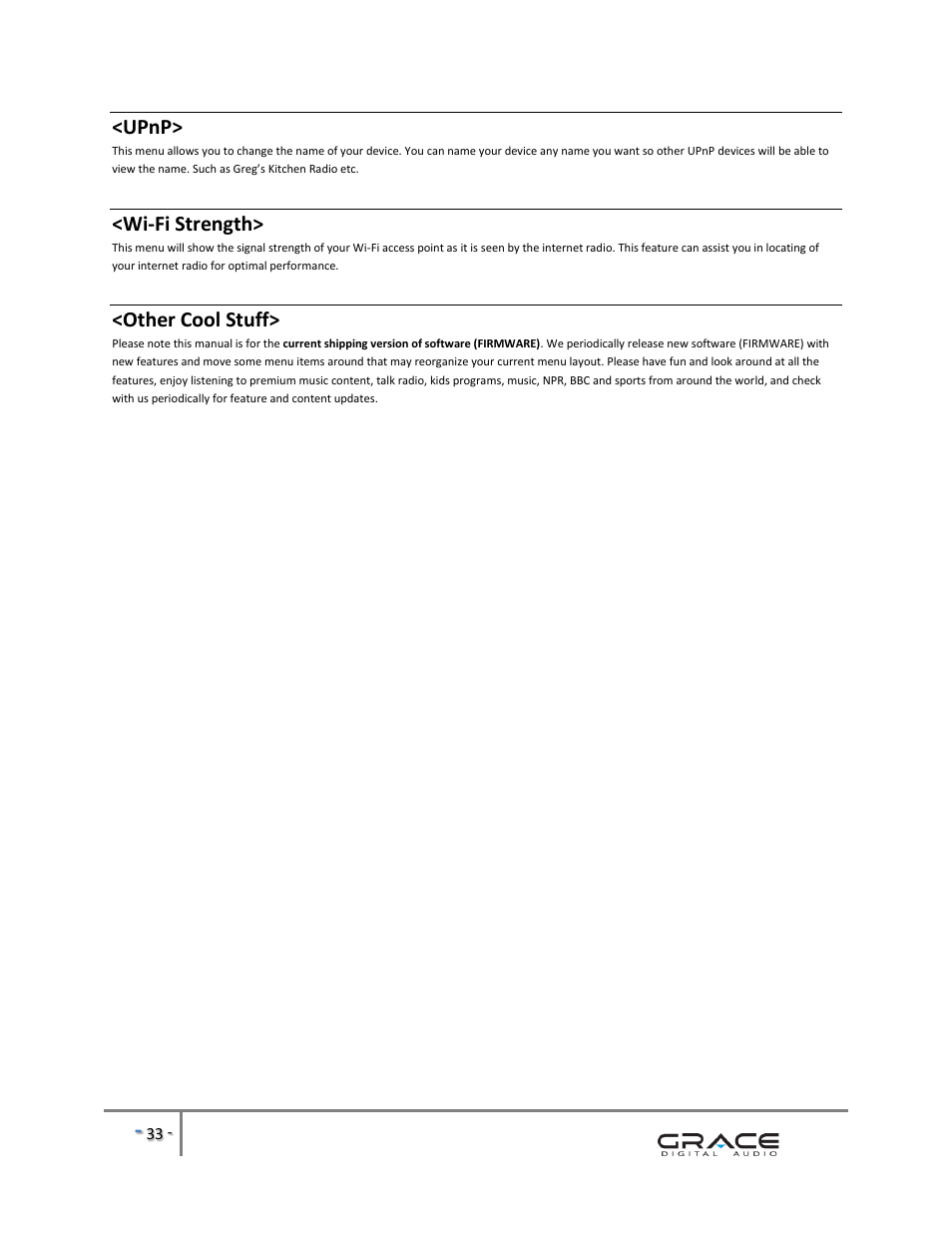 Grace Digital GDI-IRBM20 Business Music System User Manual | Page 34 / 40