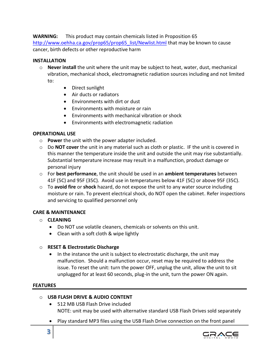 Grace Digital GDI-USBM10 Business Audio System User Manual | Page 4 / 11