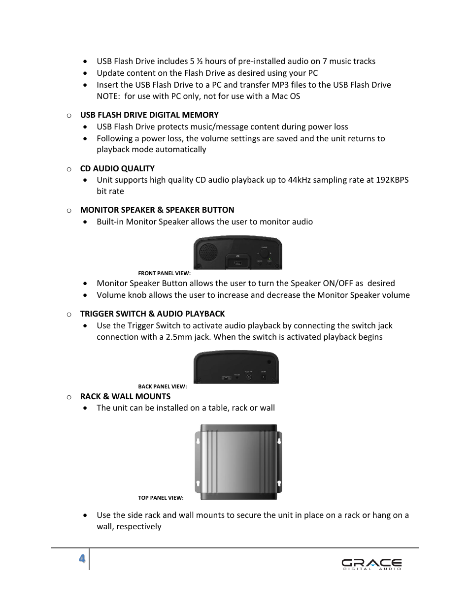 Grace Digital GDI-USBM10 Business Audio System User Manual | Page 5 / 11