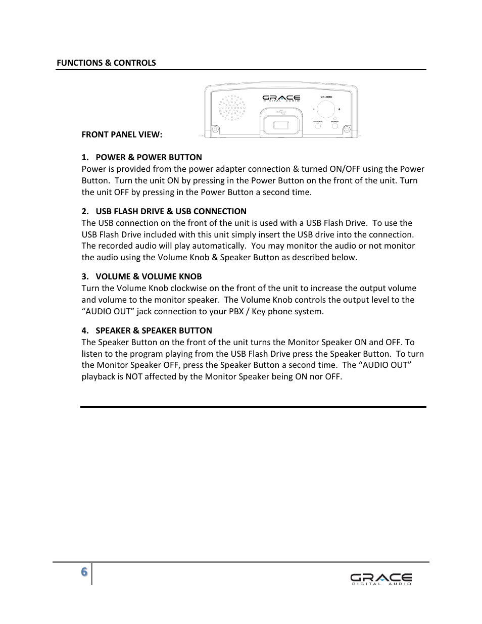 Grace Digital GDI-USBM10 Business Audio System User Manual | Page 7 / 11
