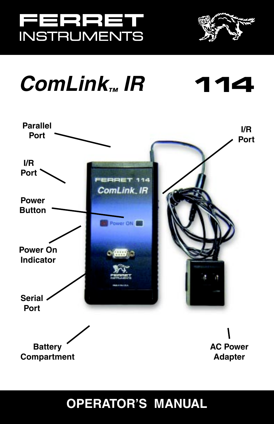 GxT Ferret 114 I/R Adapter User Manual | 4 pages