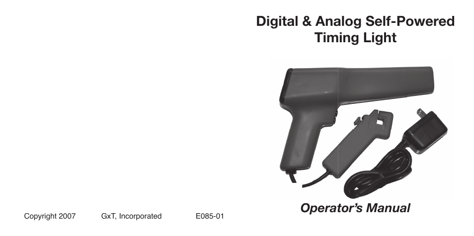 GxT V083-01, Ferret 83 Self-Powered Advance Timing Light User Manual | 6 pages