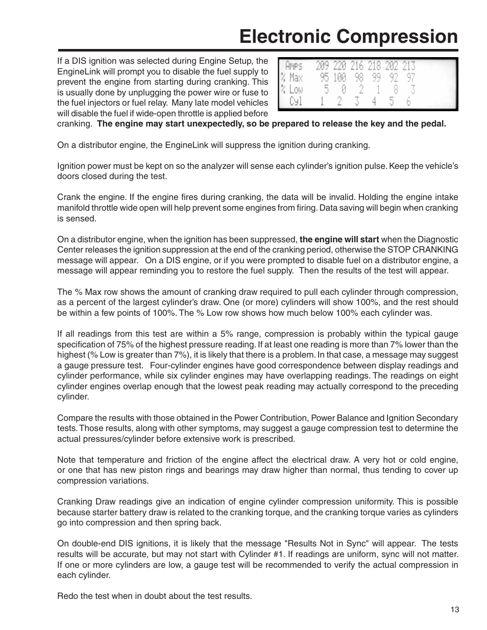 Electronic compression | GxT V055-01 Diagnostic Analyzer User Manual | Page 13 / 28