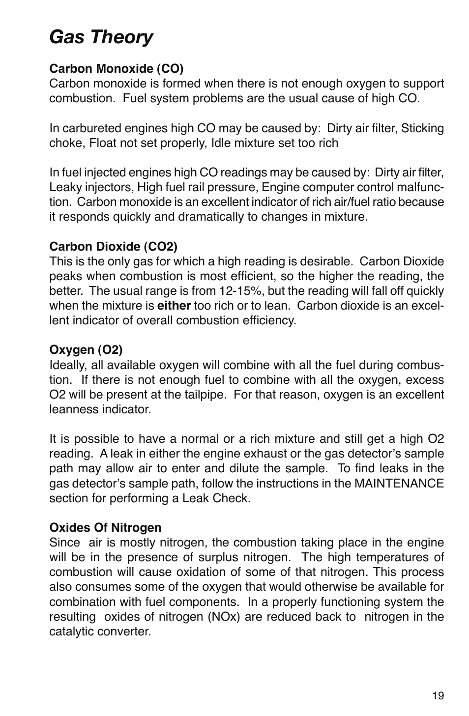 Gas theory | GxT V016-01, Ferret 16 GasLink II 5-Gas Analyzer User Manual | Page 19 / 24