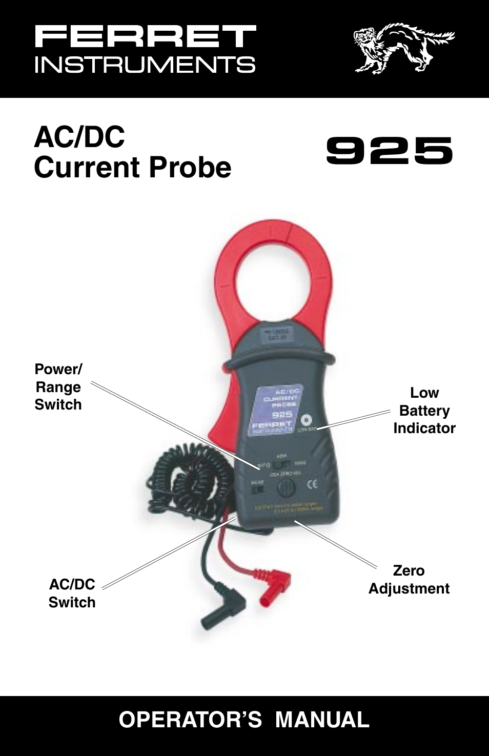 GxT Ferret 925 Amp Probe User Manual | 4 pages