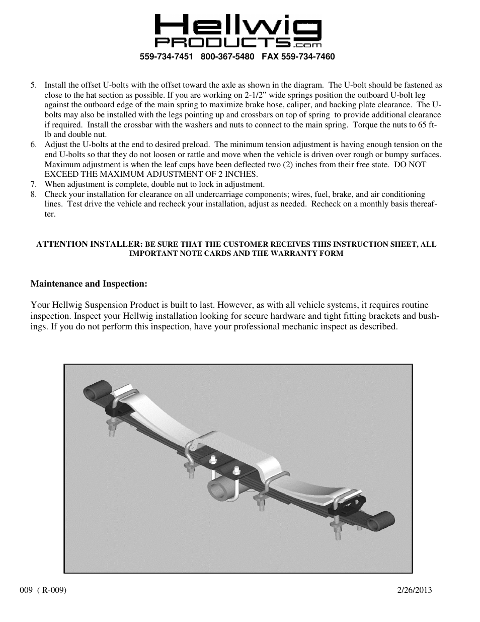 Hellwig Pro Series 61912 User Manual | Page 2 / 2