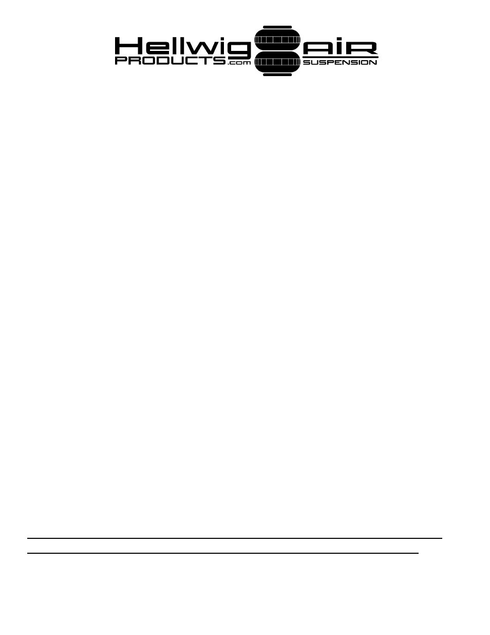 Hellwig Air 6005 User Manual | 6 pages