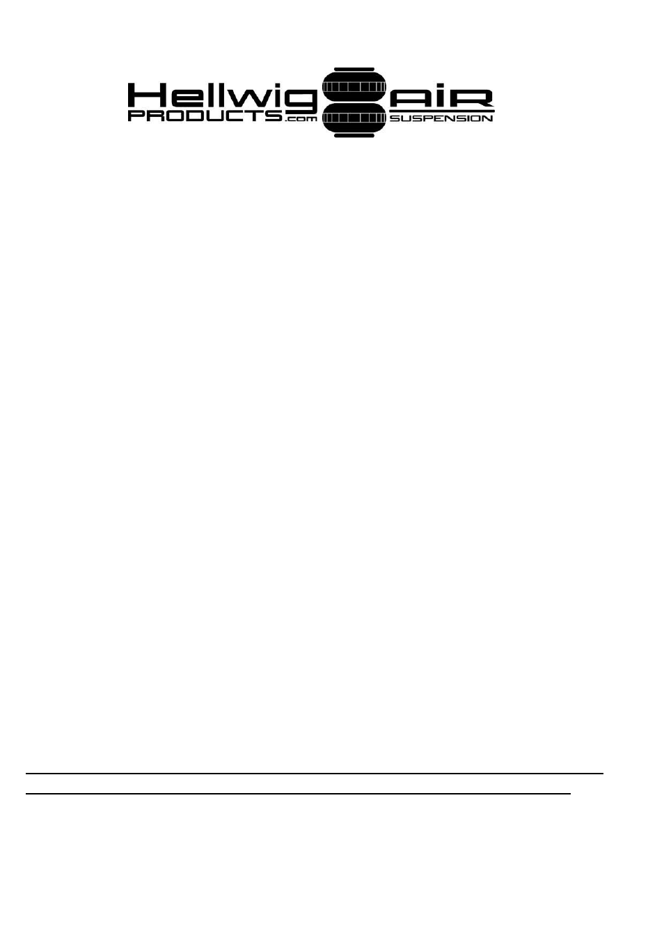 Hellwig Air 6015 User Manual | 8 pages