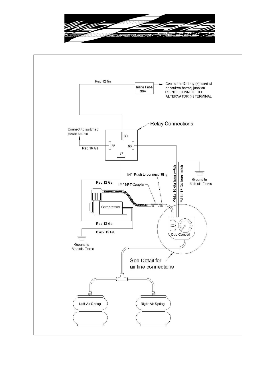 Plumbing and wiring diagram | Hellwig Compressor 4885 User Manual | Page 5 / 6