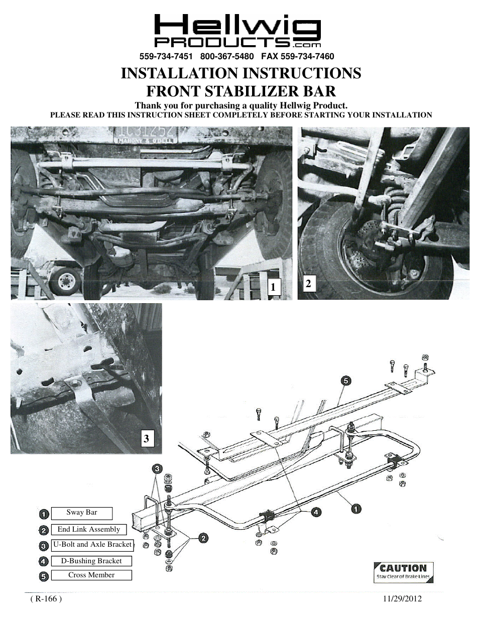 Hellwig Sway Bar 7589 User Manual | 2 pages
