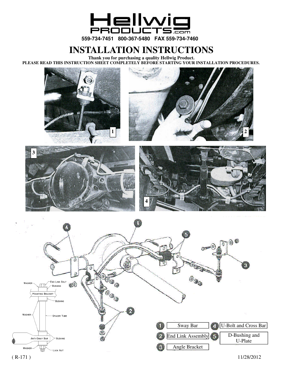 Hellwig Sway Bar 7524 User Manual | 2 pages
