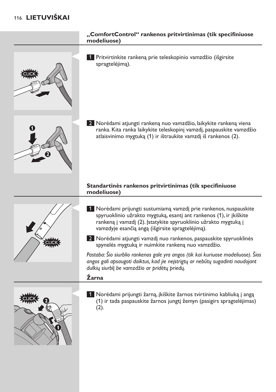 Elektromagnetiniai laukai (eml), Paruošimas naudoti, Ergonomikos patarimai | Philips FC8734 User Manual | Page 116 / 280