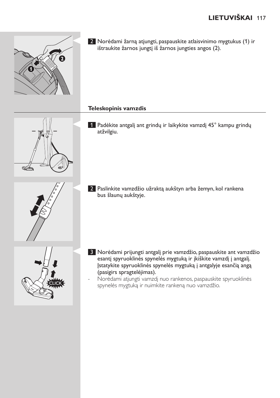 Žarna | Philips FC8734 User Manual | Page 117 / 280