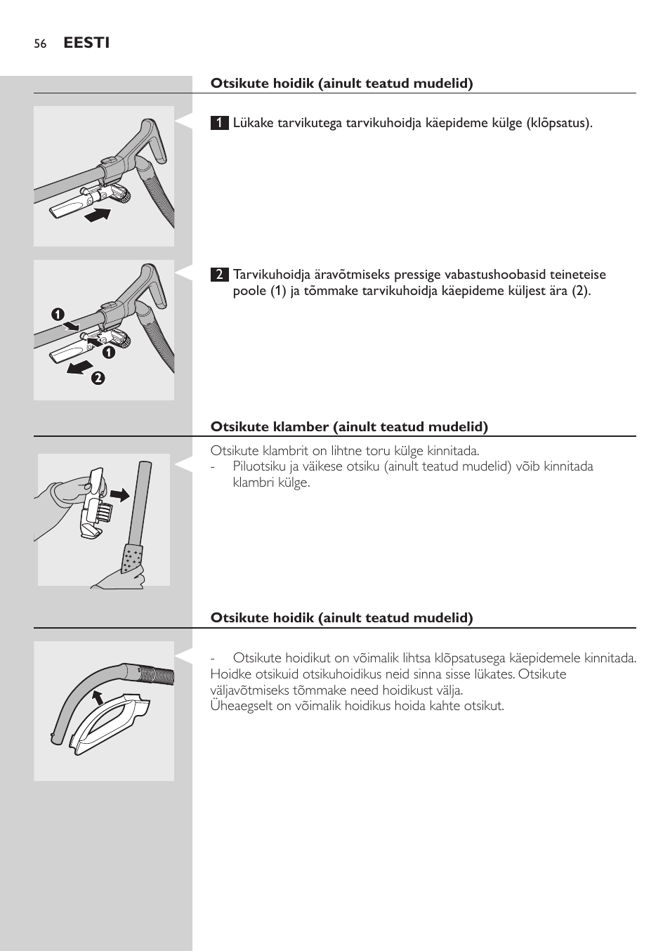 Teleskooptoru | Philips FC8734 User Manual | Page 56 / 280