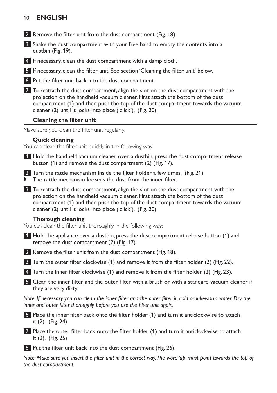 Philips FC6161 User Manual | Page 10 / 188