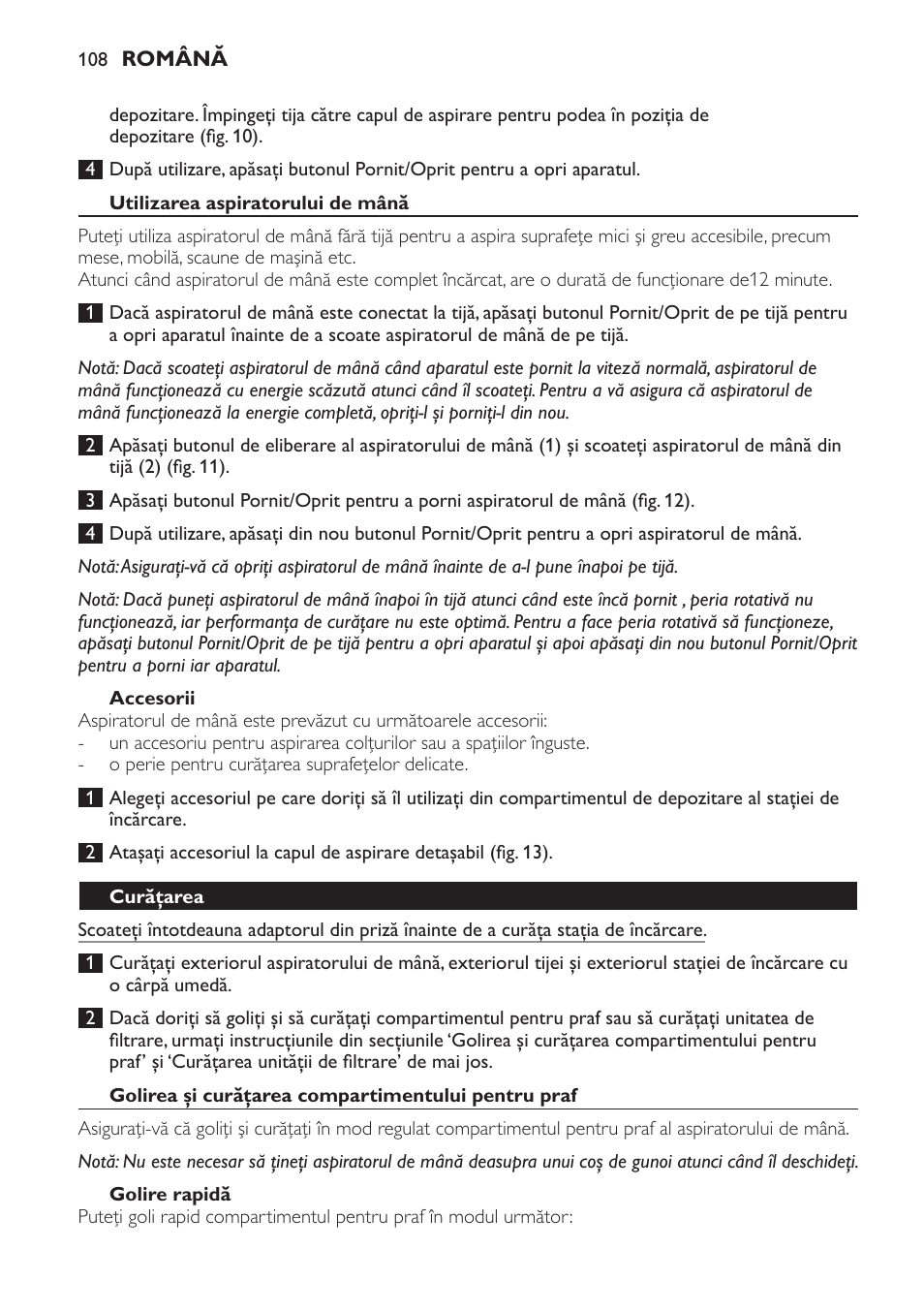 Philips FC6161 User Manual | Page 108 / 188