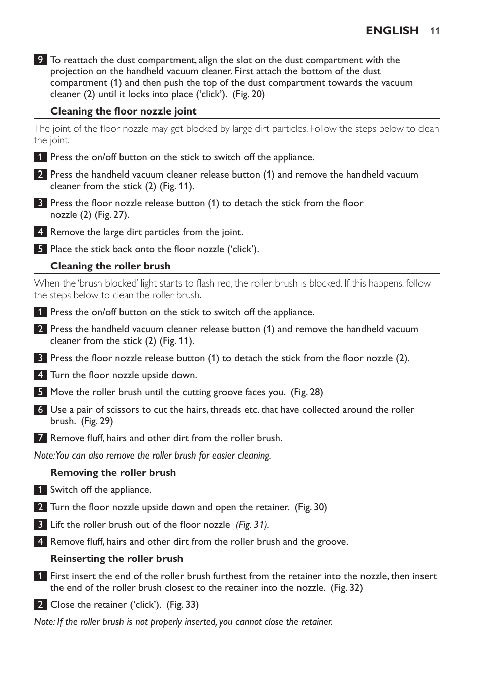 Philips FC6161 User Manual | Page 11 / 188