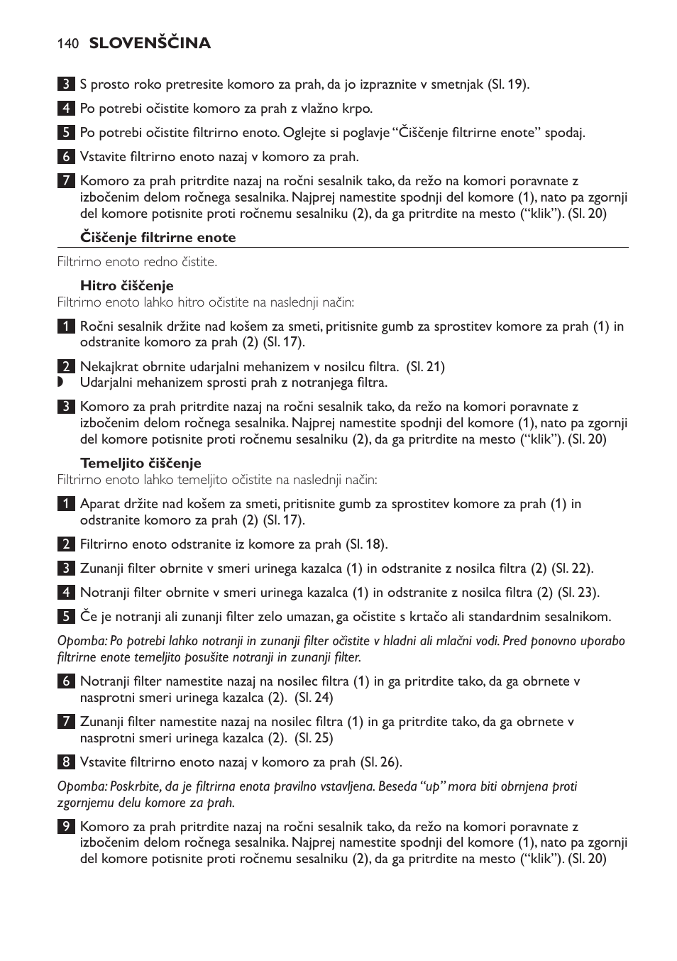 Philips FC6161 User Manual | Page 140 / 188