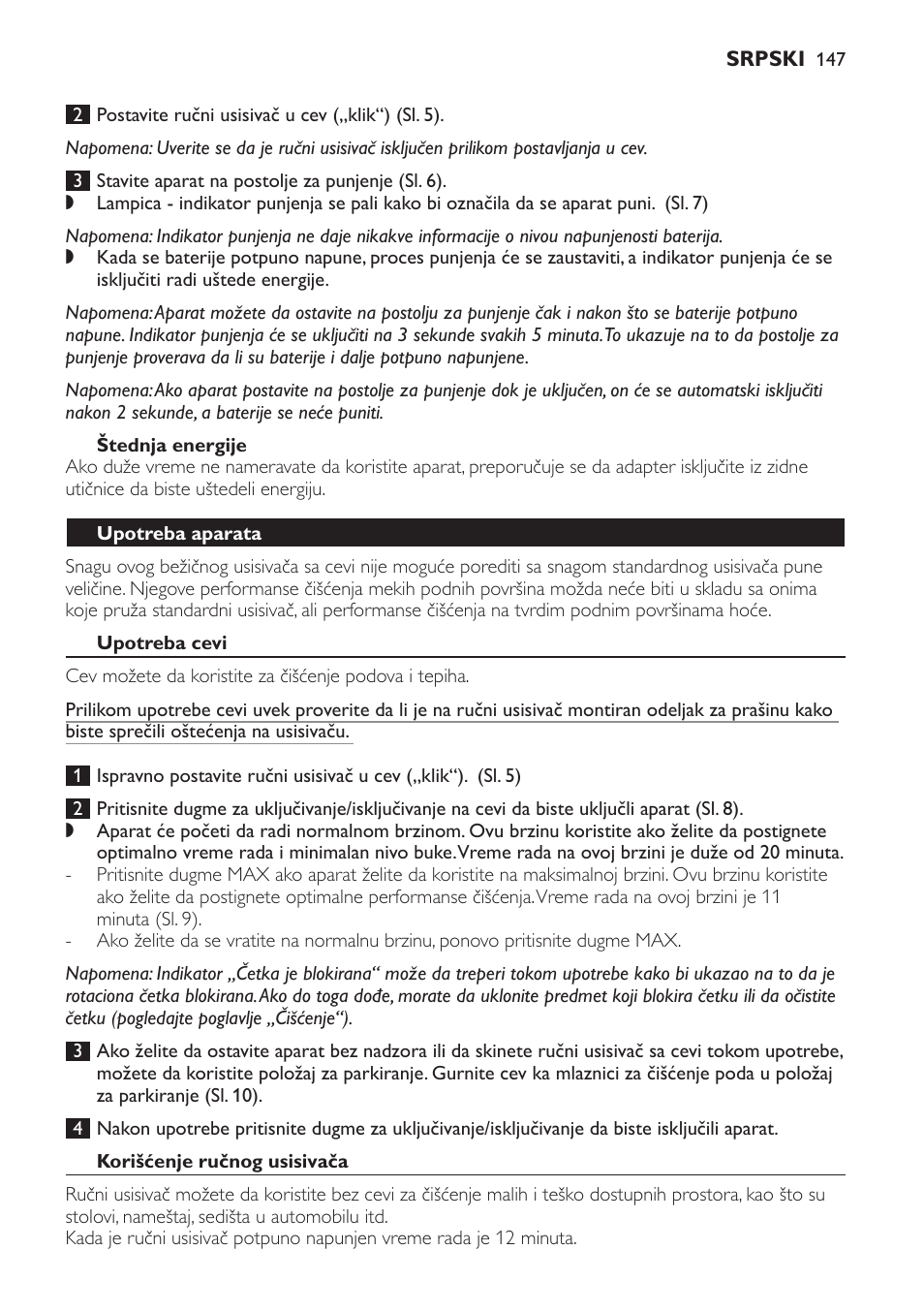 Philips FC6161 User Manual | Page 147 / 188