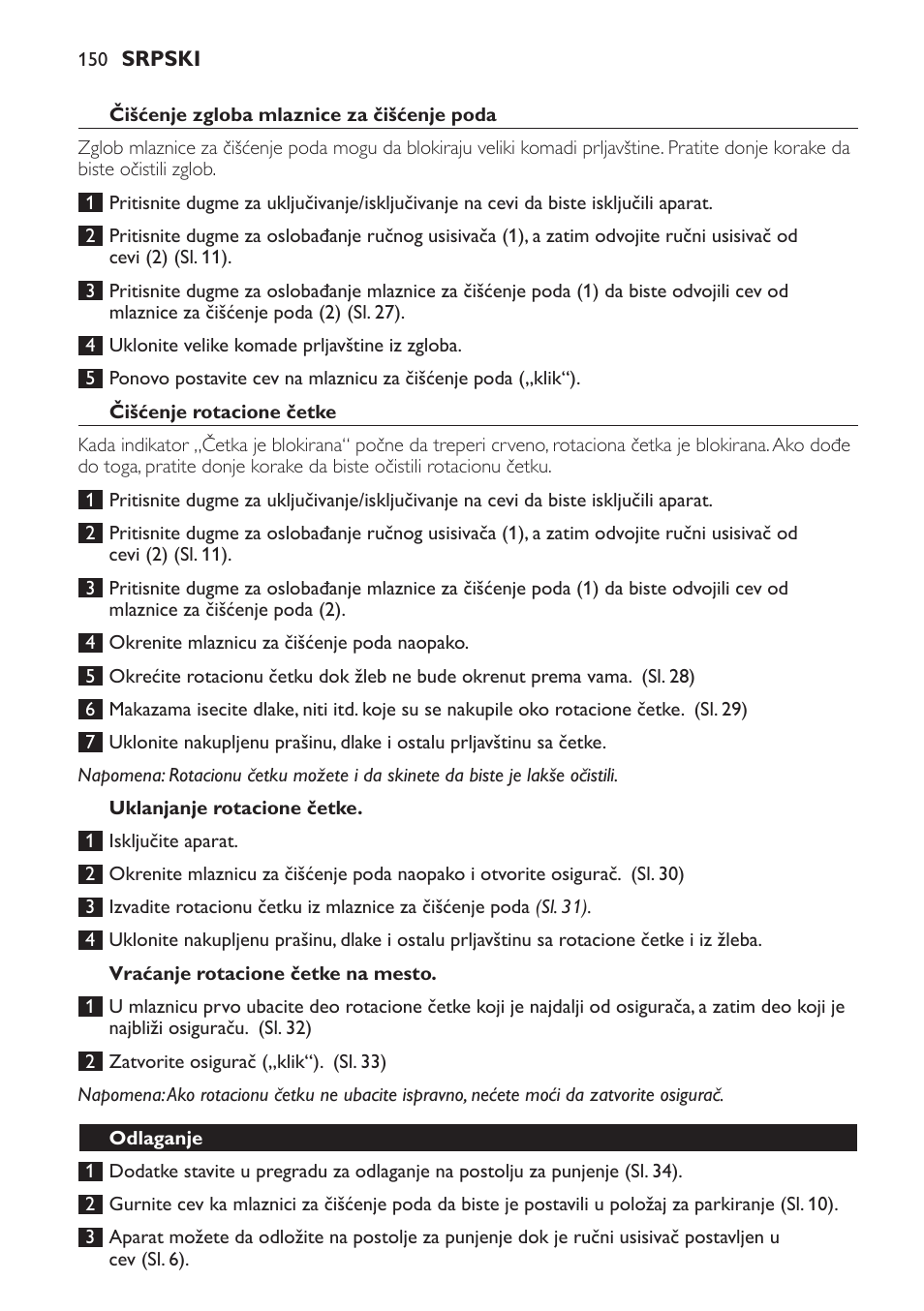 Philips FC6161 User Manual | Page 150 / 188