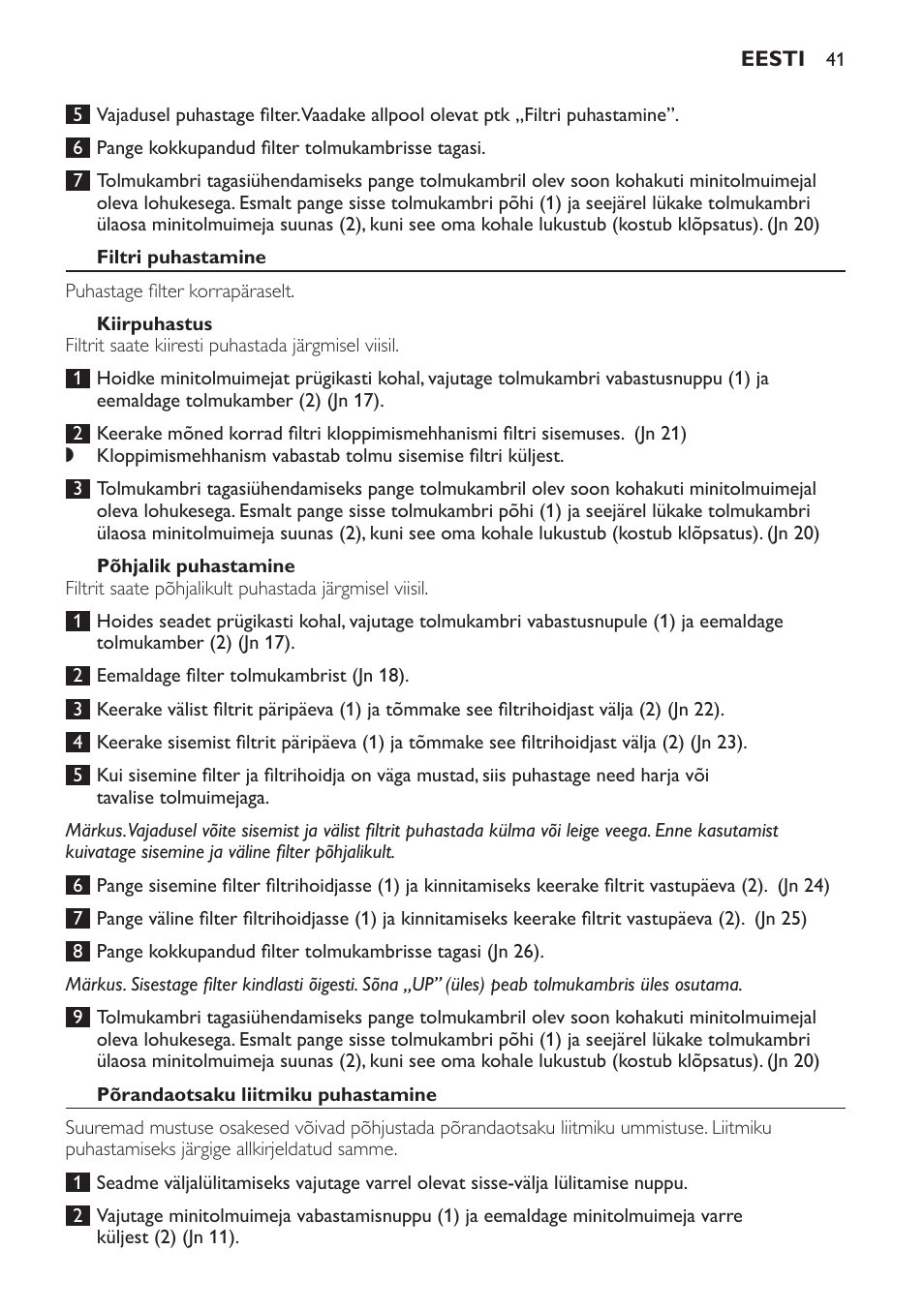 Philips FC6161 User Manual | Page 41 / 188