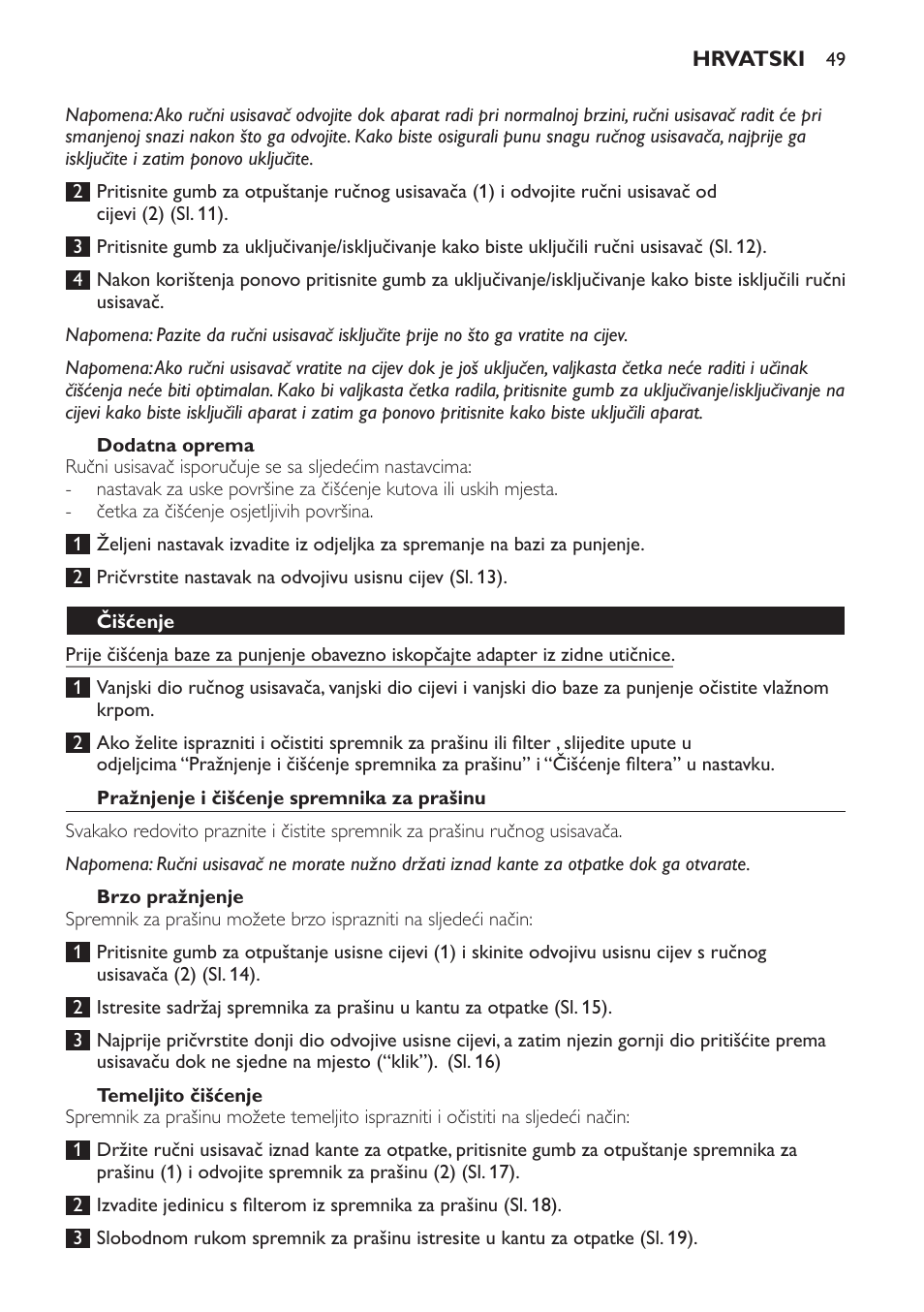 Philips FC6161 User Manual | Page 49 / 188